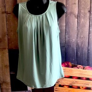 Zenana Sleeveless Blouse Sage Green XL